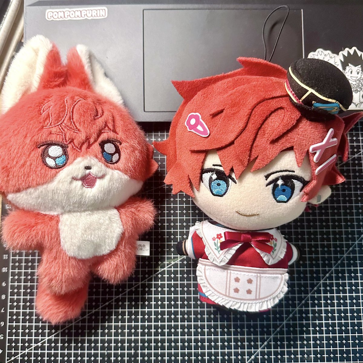 试穿了衣服…有点大，但是很可爱w