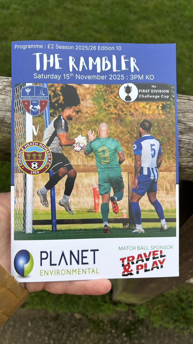 Ground 659 - <a href="/SandbachFC_1st/">Sandbach United - 1st Team ⚽️</a> vs <a href="/CheadleNomads/">Cheadle Heath Nomads</a> - North West Counties Football League First Division Edward Case Cup Second Round South #Groundhopping ⚽️⚽️⚽️⚽️
