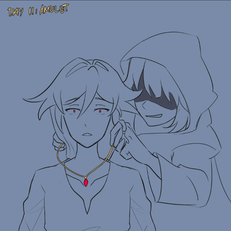 MANTISfckr's tweet photo. Hypnovember Day 11: Amulet (Dark Mages AU)

"Hua had always been a careful person. But how could she refuse her wife's gift to her? It's just an amulet, after all, nothing to worry about. Not even when her mind drifts... thoughts heavy... listening to her Master's voice..." https://t.co/lYO59i6PiQ