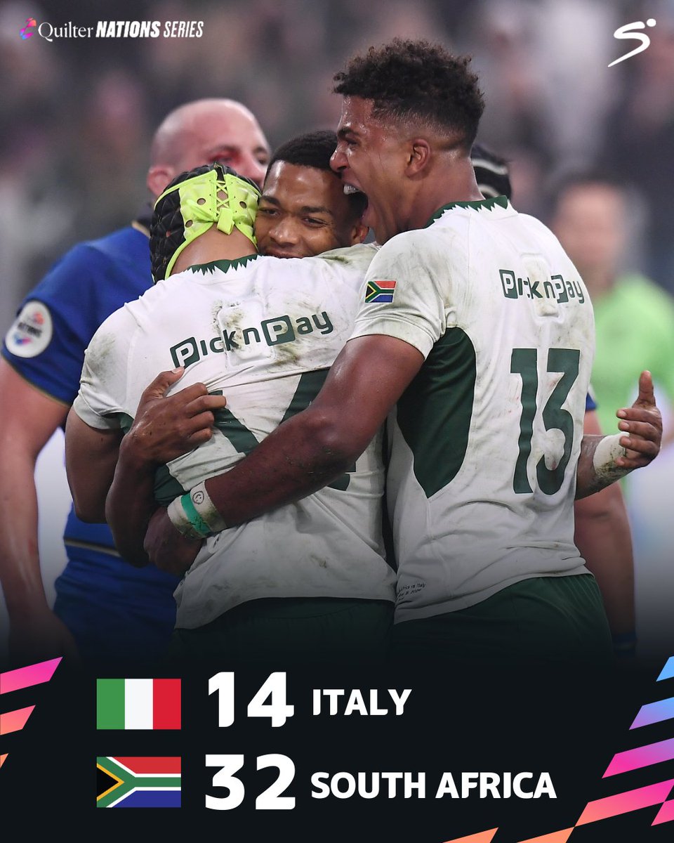 SSRugby's tweet image. The 14-man Springboks do it again ✅🇿🇦

#QuilterNS | #SSRugby