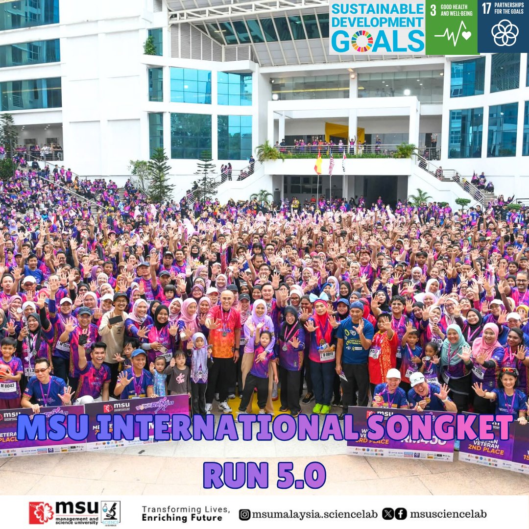 MSUsciencelab's tweet image. It&apos;s a memorable moment to capture with an amazing crowd and participation from staff @MSUsciencelab. We also like to thank our industry partners for their continuous support on this event.

#InternationalSongketRun 
#ISR5.0
#msusongketfest