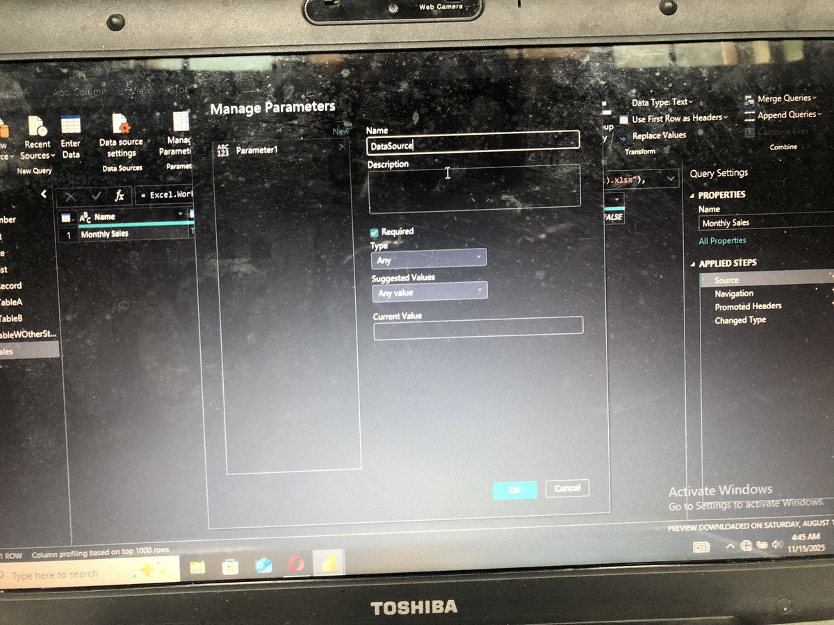 goldmehda01's tweet image. Parameter in PowerBi is a dynamically functions that allows us to dynamically interchange our visualizations from one data source to another.