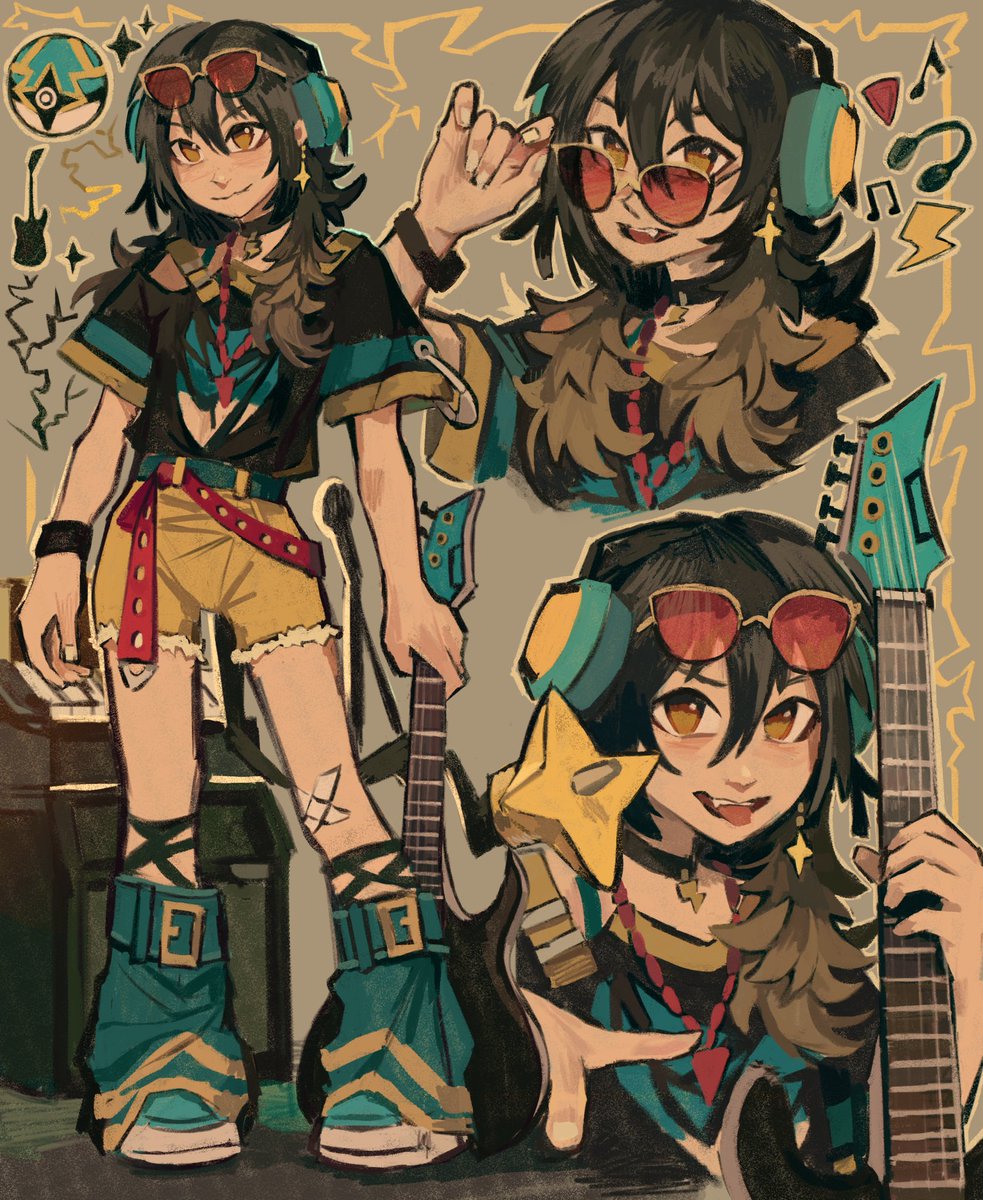 lingyeomhi's tweet image. rocker luxray!!⚡️🎸
wanna do more Pokémon inspired designs……….much to think abt….