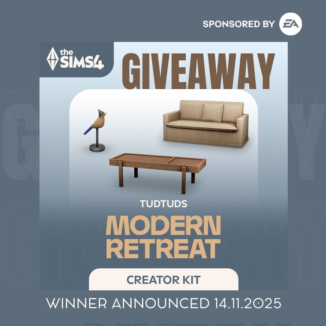 rusticsims's tweet image. Hello Simmers!

We&apos;ll announce the winners of the kits in a few minutes
#TheSims4ModernRetreat and #TheSims4GardentoTable 

Stay tunned 💫✨