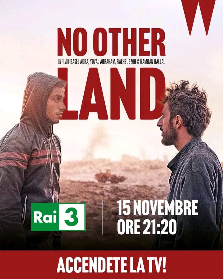 Sabato #15novembre alle ore 21.20 accendi la tv su <a href="/RaiTre/">Rai3</a> .
#NoOtherLand #Palestina #Gaza