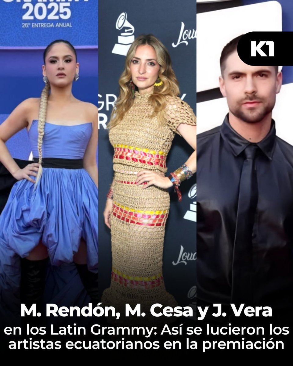 🇪🇨✨ ¡Ecuador brilló en los Latin Grammy! 🎤🔥 Mar Rendón, Mirella Cesa y Johann Vera se lucieron en Las Vegas 🌟📸 Talento nacional en una noche de estrellas. Todos los datos en 👉 acortar.link/5ENwBs 👈 (BV)