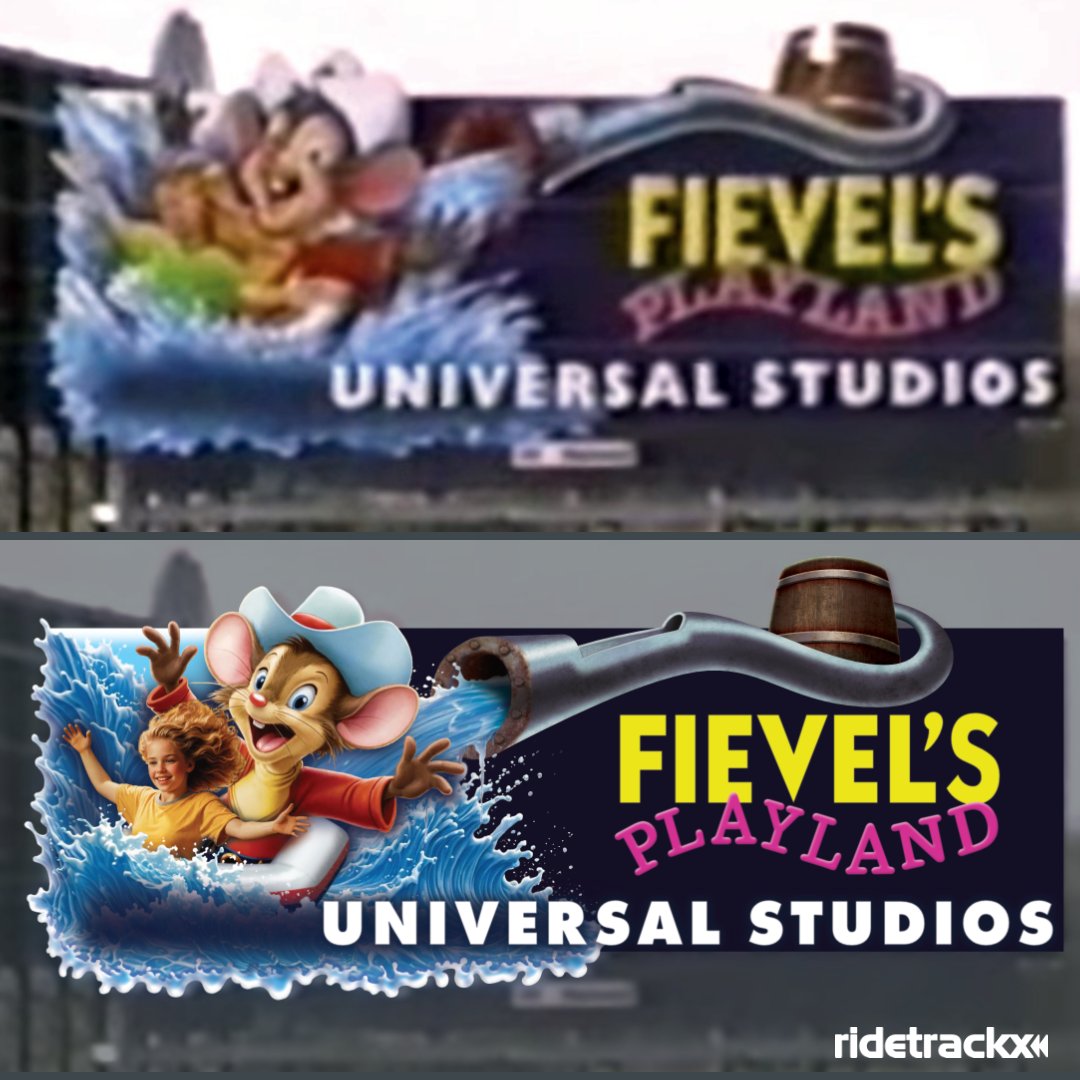 ridetrackx's tweet image. The latest 90s billboard. Another &quot;hard to see the details&quot; so some liberties were taken. Anyone with any idea what text would have been before Universal Studios. Seems like the spot was left empty for.... something.🤔 #UniversalStudios