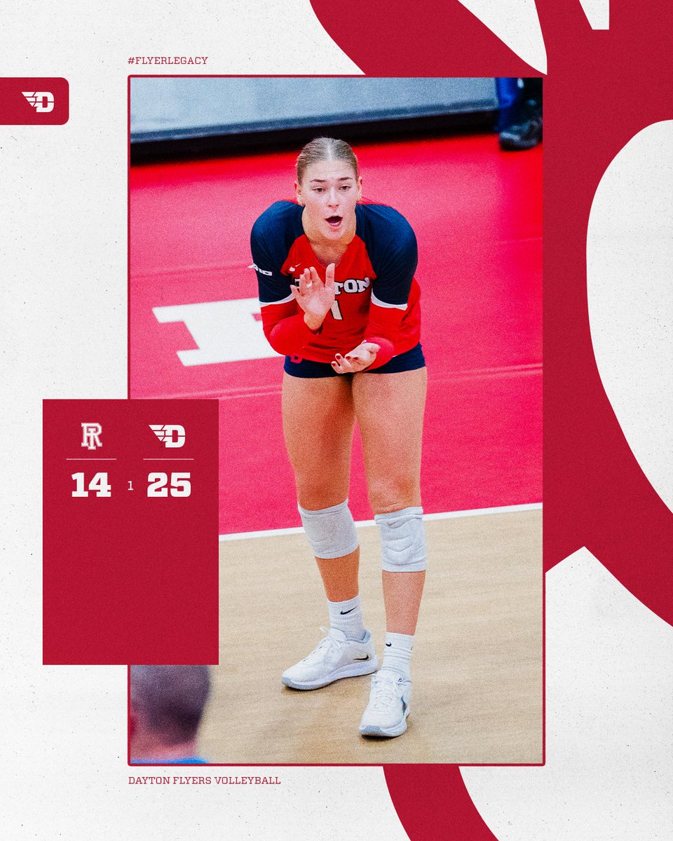 DaytonVB's tweet image. Dayton takes the first!

#UDVB // #FlyerLegacy