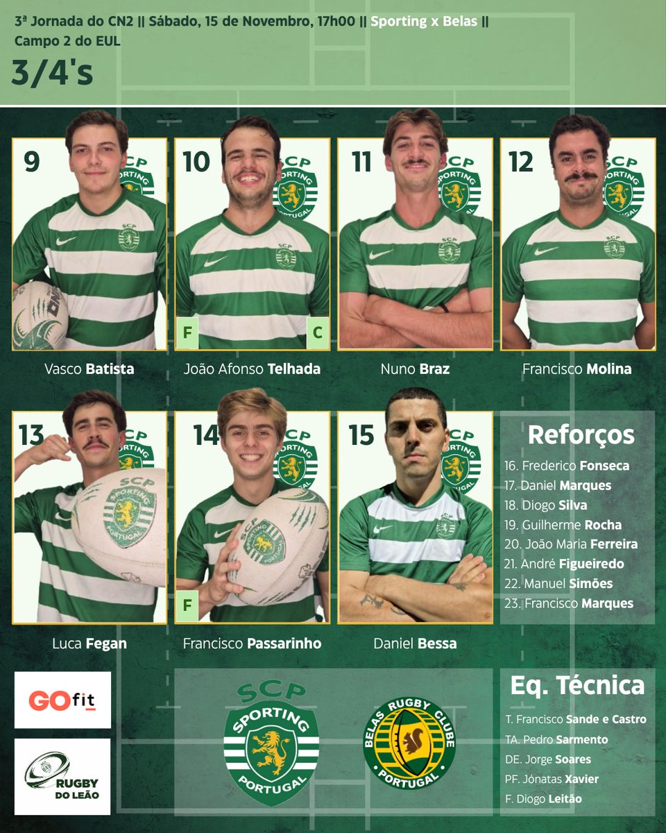 Hoje à tarde, pelas 17h, a nossa equipa sénior masculina defronta o Belas Rugby Clube, em jogo a contar para a 3.ª jornada do CN2.
É mais um passo no nosso caminho, mais uma batalha onde vamos mostrar a determinação, o trabalho e a ambição que têm marcado esta época.