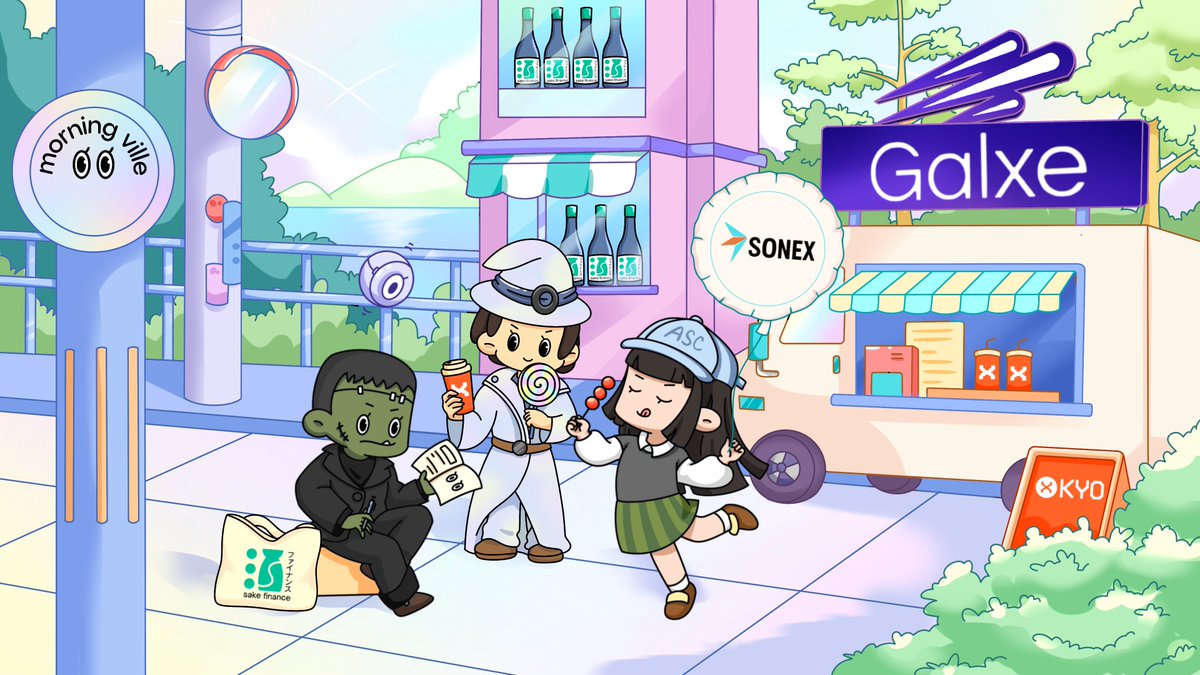 morningvillexyz's tweet image. Good morning, citizens 🌄

Start your morning with the Morning Ville DeFi Campaign on @Galxe. 

The first quests are now live with our friends @kyofinance, @sakefinance, and @sonex_so.

Grow with @soneium: app.galxe.com/quest/5ur3GkSn…

I know a place ☕🌳