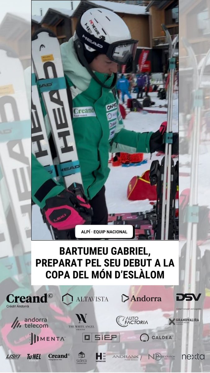 ALPÍ · Arriba el moment del debut de <a href="/bartugabriel/">Bartumeu Gabriel</a> a la Copa del Món <a href="/fisalpine/">FIS Alpine</a> de #Levi 🇫🇮.

🗓️ Diumenge 15
🕙 10:00h 1ª mànega
🕐 13:00h 2ª mànega

INFO ✅ fae.ad/index.php?opti…

LIVE 📲 live.fis-ski.com/lv-al0013.htm#…