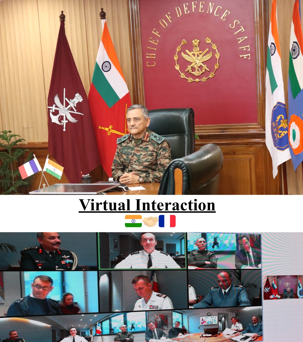 prodefencejammu's tweet image. General Anil Chauhan, Chief of Defence Staff #CDS engaged in productive discussions with General Fabien Mandon, Chief of Staff of the French Armed Forces, to advance India-France strategic defence partnership. Key focus areas included implementing #Horizon2047 vision,…