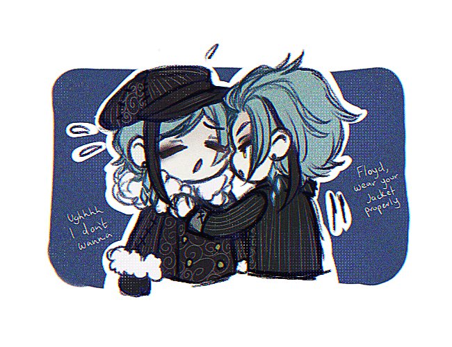 MERDIIA's tweet image. Jade helping his brother dress like a poor victorian orphan boy #twst