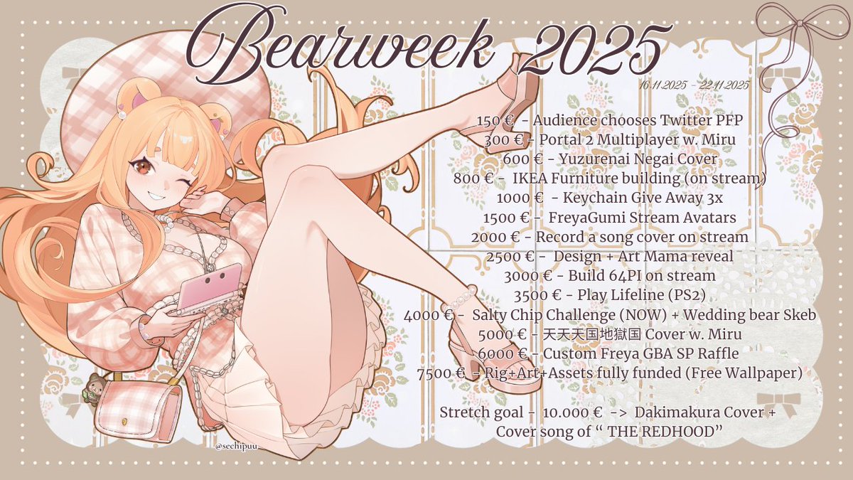 freyaguma's tweet image. 【🌷🩷𝓑𝓮𝓪𝓻 𝓦𝓮𝓮𝓴 𝓘𝓷𝓯𝓸🩷🌷】