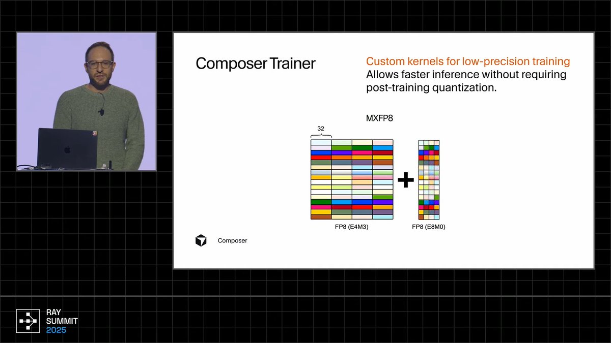dejavucoder's tweet image. some points from the talk
- for the agent RL, the RL rollouts try to mimic how cursor works in production at scale including cursor as environment
- try to keep training/inference similar so they use same tool call formats in prod

infra architecture 
- trainer server (pytorch…