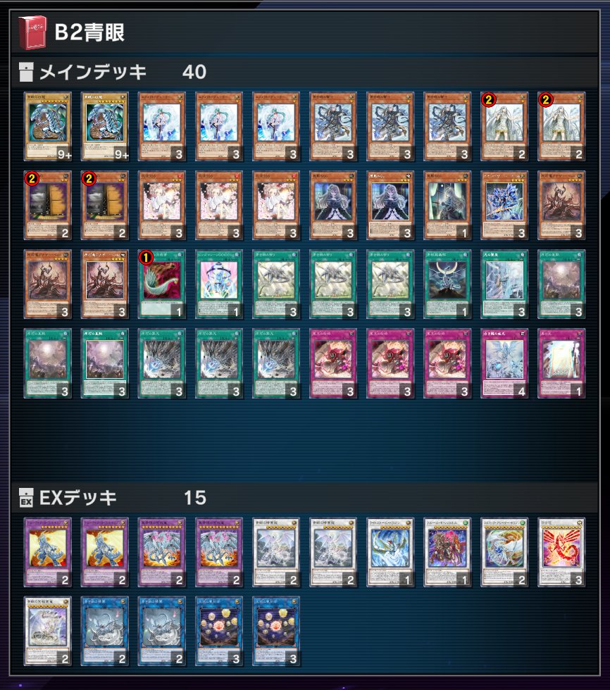 チームM鯖CS優勝しました！

ジェムナイト　7-5
原石青眼　   　 2-0

先攻展開が通ったのは大会を通して1回だけでしたが、M∀LICEライゼ両方に対抗できる地力の高さを感じました。

チームを組んでくれたniaさん(<a href="/nia22525/">nia</a>)、
胃の中のウツボさん(<a href="/inonakanoutubo/">胃の中のウツボ</a>)、
ありがとうございました！