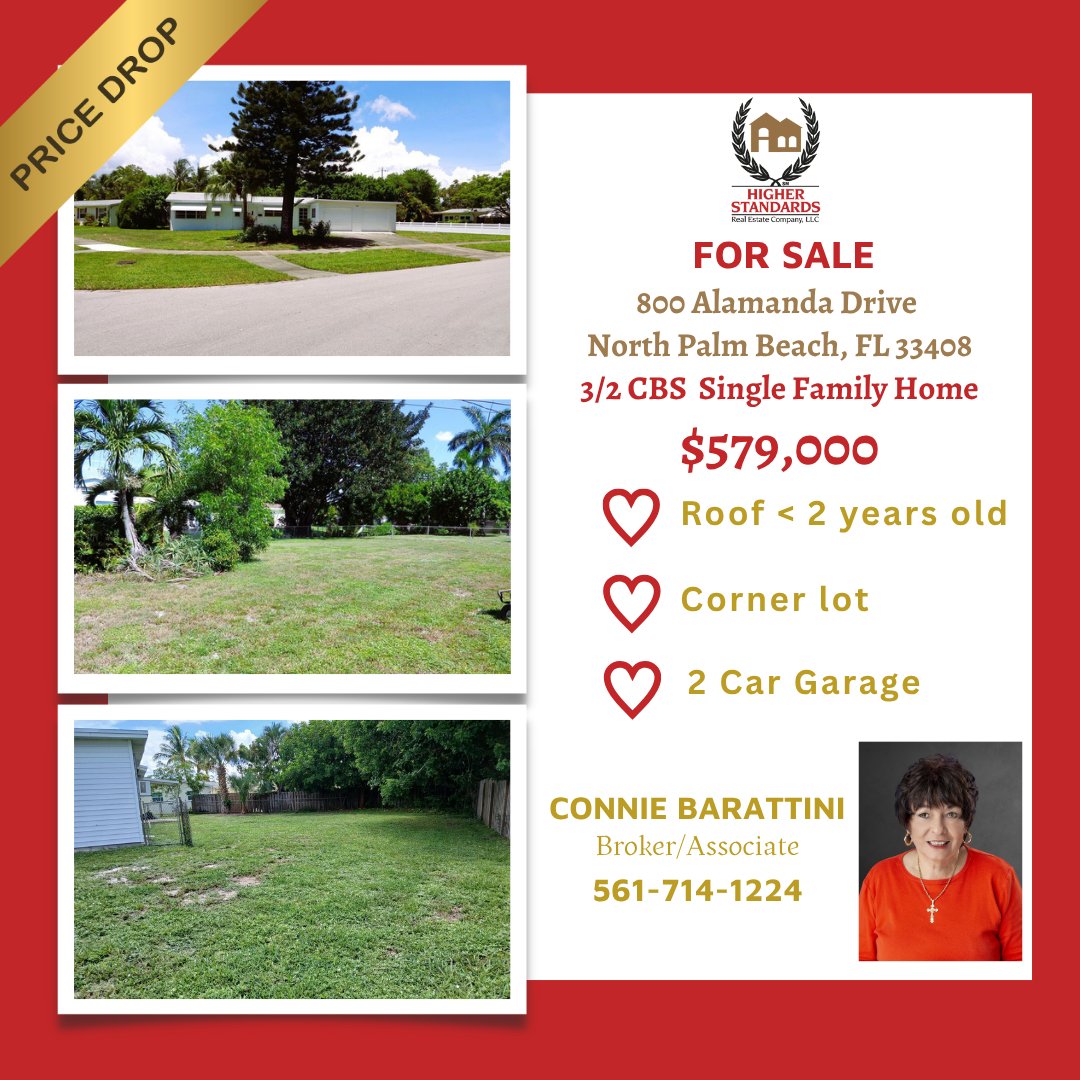 HSRealEstateCo's tweet image. Great for investors or families determined to design their own level of remodeling and upgrades. House needs remodeling, some demo partially done including the Kitchen and, en-suite bathroom. Call Realtor Connie Barattini at 561-714-1224 for details!
#northpalmbeachrealestate