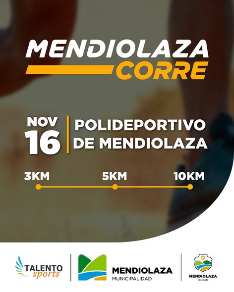 🏃‍♀️ ¡El domingo 16 de noviembre llega a Sierras Chicas el #Mendiolaza Corre 2025! Tres distancias para disfrutar de deporte, naturaleza y comunidad: 3K, 5K y 10K. Acreditaciones desde las 7:30 hs. ¡Inscribite y viví la experiencia! #MendiolazaCorre #Deporte #SierrasChicas