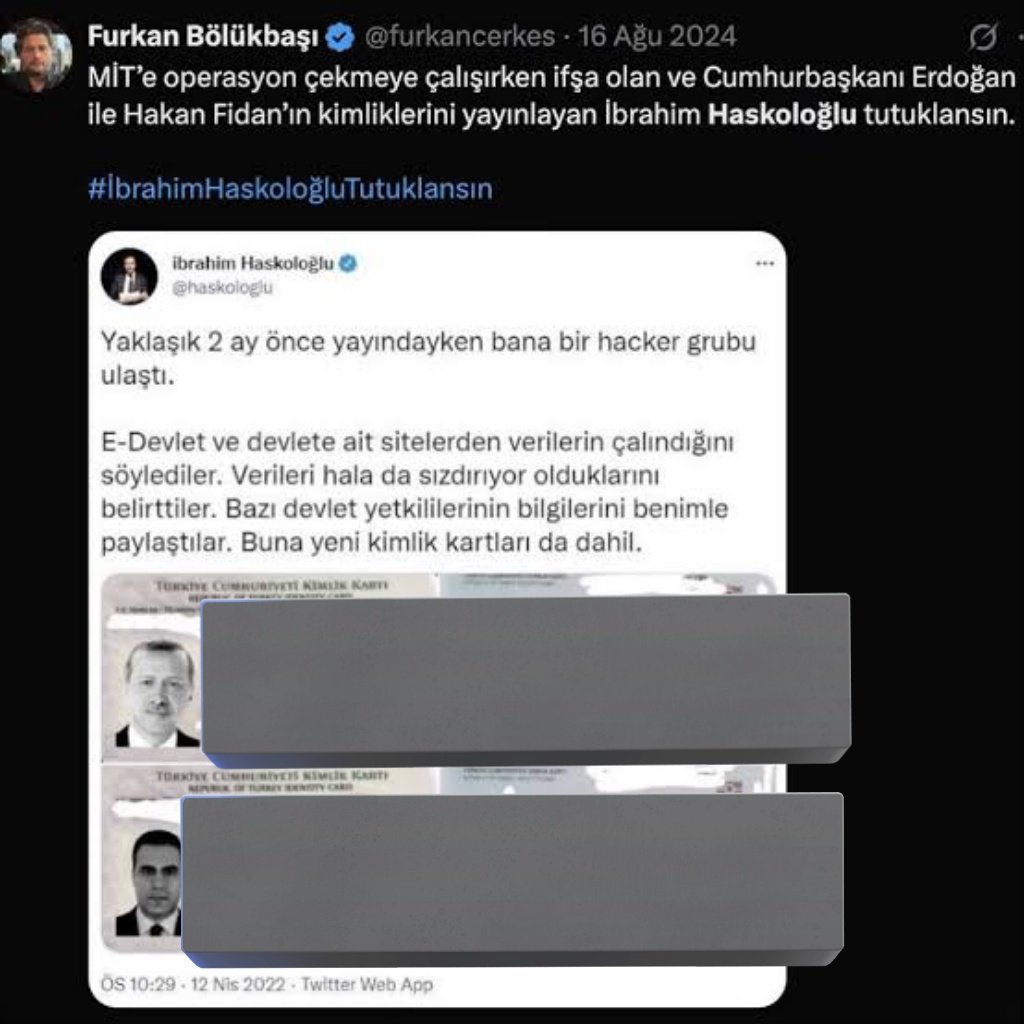 yakaladimkacc's tweet image. Artık Yeter ❗️❗️

Sayın Cumhurbaşkanımız ve Sayın Bakanımızın kimliklerini bilerek ifşa eden Furkan Bölükbaşı ve onu destekleyen fetocu suç şebekesi acilen tutuklanmalıdır

Devletini ve Vatanı seven herkes bu şerefsiz suç çetesi için bir araya gelmelidir

@SiberayEGM @EmniyetGM