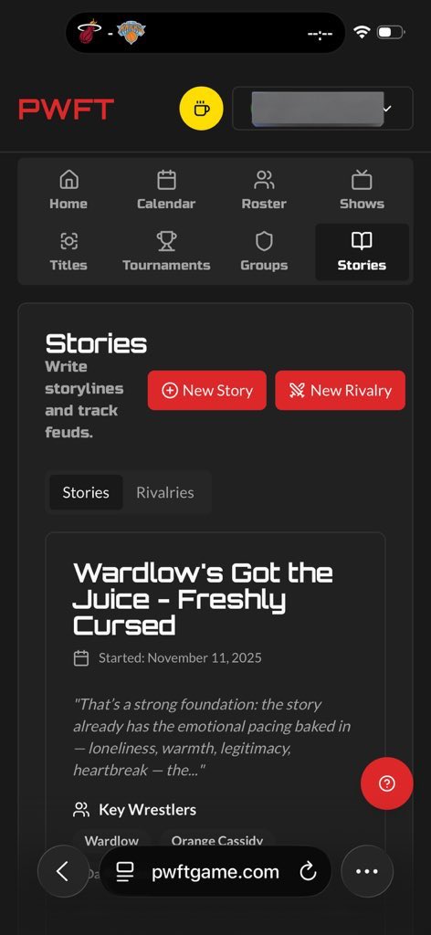 PWFTGame's tweet photo. PWFT is live! It’s a browser-based tool built to make Universe Mode faster, cleaner, and easier to manage. No more spreadsheets, no more chaos. Just smooth booking, organized rosters, and full control of your wrestling universe.

Jump in and try it out:
https://t.co/yUCGUcYpB2 https://t.co/pQixNKpzgr