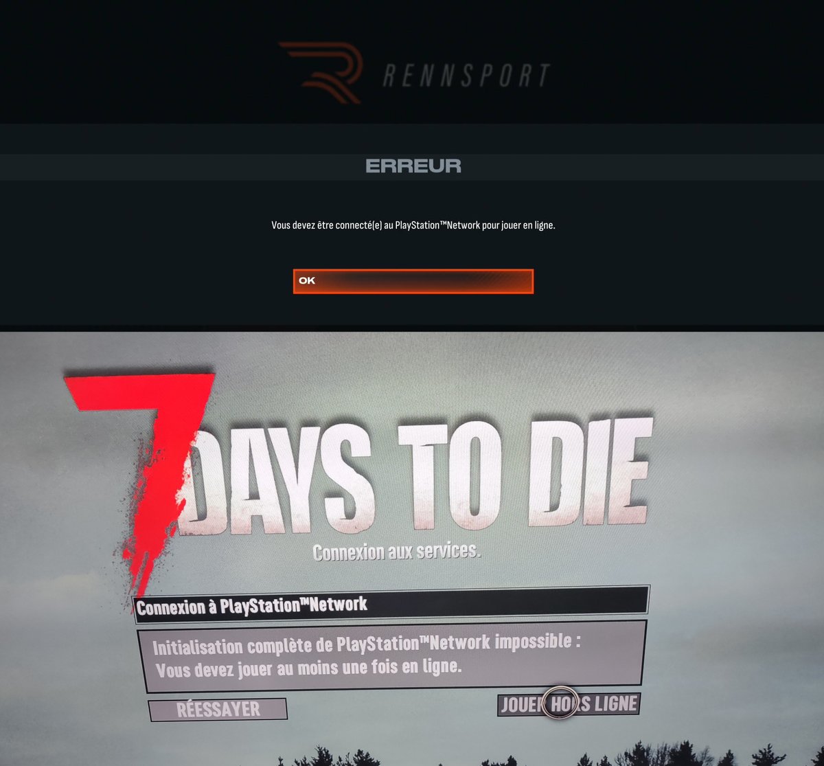 Bad week for preservation: #rennsport  and #7DaysToDie PS5 can't be preserved for the future. 
Contrary to what the <a href="/PlayStation/">PlayStation</a> store says (🙄), Rennsport has NO offline mode, even after the update.
7 Days to Die requires you to play online at least once to "earn the right" to