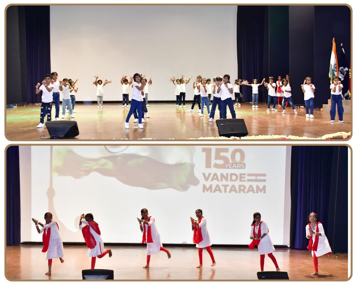 CISFTraining's tweet image. 🎶 Celebrating 150 Years of Vande Mataram at CISF NISA! 🇮🇳

CISF NISA organized a vibrant cultural programme to commemorate 150 years of Vande Mataram
NISA school children, wards, staff, and trainees delivered energetic and patriotic performances.
🇮🇳 Vande Mataram! 🇮🇳
@CISFHQrs