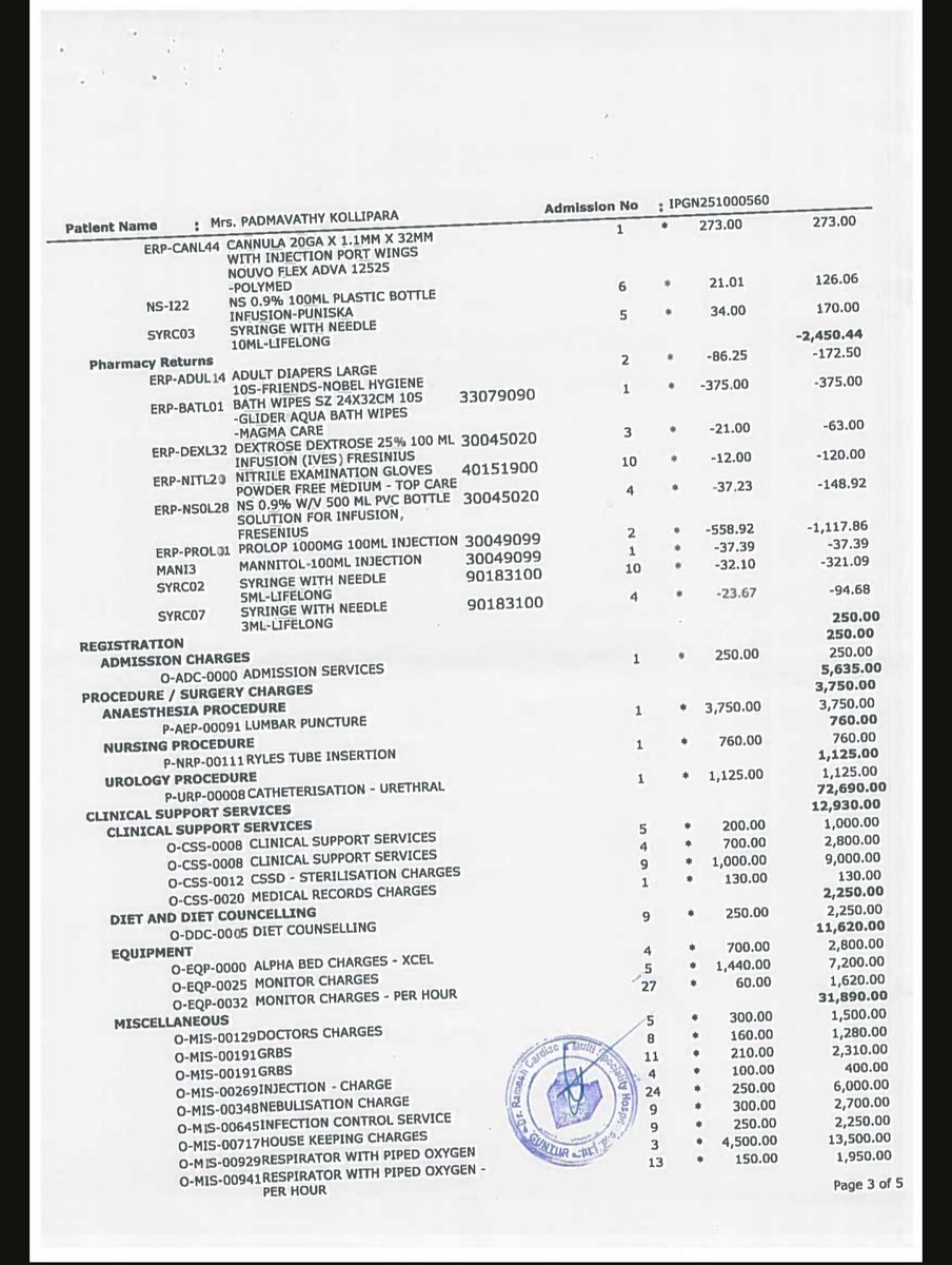 iamsandeeptech's tweet image. Requesting urgent support from Hon’ble Minister @naralokesh garu through CMRF.
Mrs. Padmavathi Kollipara is admitted to Ramesh Cardiac Hospital in a critical condition.
Her family is very poor and unable to afford the medical expenses.
Kindly help them during this difficult time.