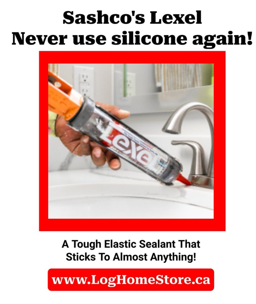 LogHomeStore1's tweet image. Sashco&apos;s Lexel is the ultimate elastic sealant for any job. It adheres to a variety of surfaces, including: tubs, sinks, window frames, and pipes! You can count on Lexel for reliable performance, so visit our website today to purchase! zurl.co/YXm4K 

#LogHomeStore…