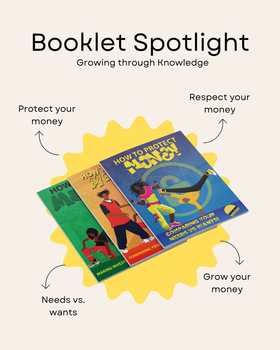 lemonadestdbcmp's tweet image. Booklet Spotlight: Money Talk 💰
Learn how to respect it, grow it, and protect it! 
These books help you make smart money moves and build habits that last a lifetime. 
Start measuring your money today! 
#smartmoney #lemonadestandbootcamp #financial #moneygoals