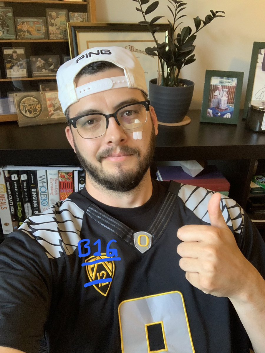 Got caught up in all the college hockey yesterday that I forgot to say…Sco Ducks, Babyyyyy!!!

(Nobody mention how I have different face bandages on constantly)