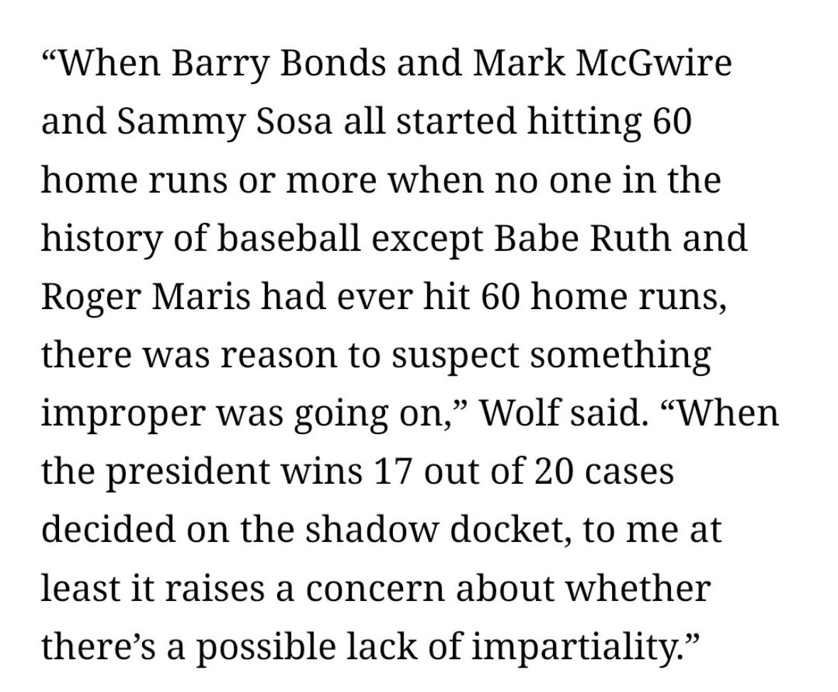 By my quick count, D. Mass. has issued TROs, PIs, or stays 27 of the 29 times it has ruled in Trump cases. Maybe Mark Wolf has something to say about impartiality there? This Wolf comes as a wolf.