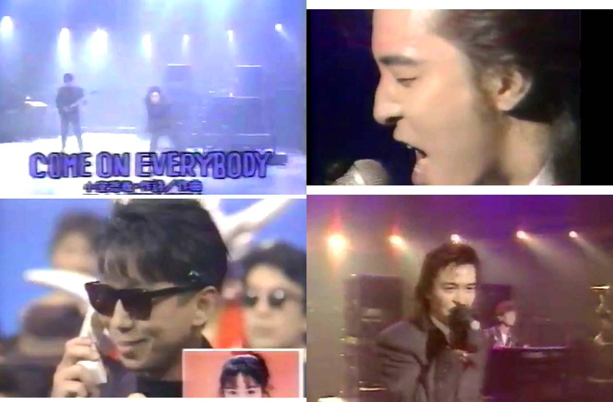 Tmnpicasso1's tweet image. #毎日がTMNETWORKの日
1988年の今日、11月16日に夜のヒットスタジオに出演し
「COME ON EVERYBODY」
を演奏しました！！
木根さん楽曲提供した浅香唯さんと電話で話して照れまくってます😆
 #TMNETWORK
 #FANKS