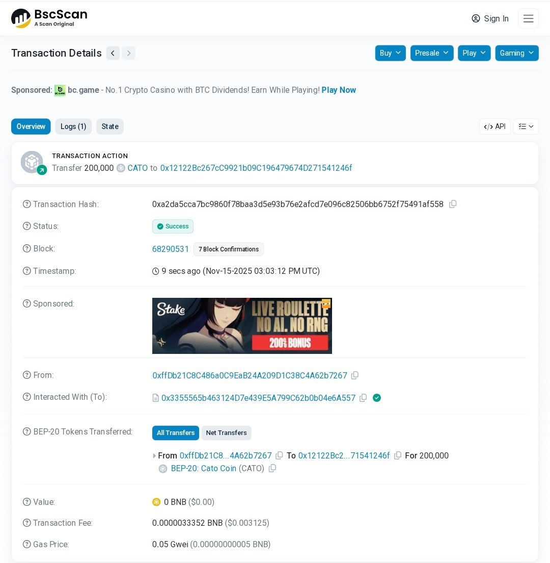 Cato Coin tweet media