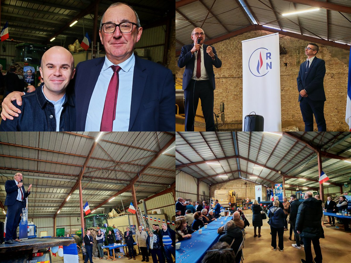 GilletJocelynRN's tweet photo. Déjeuner champêtre aujourd’hui à la ferme, dans le Loir-et-Cher 🇫🇷.
Nous étions aux côtés de @GillesPennelle, député européen, et de @BenjaminGrn41, délégué départemental du Loir-et-Cher.

#France #Europe #RN https://t.co/kUUs4UfL0d