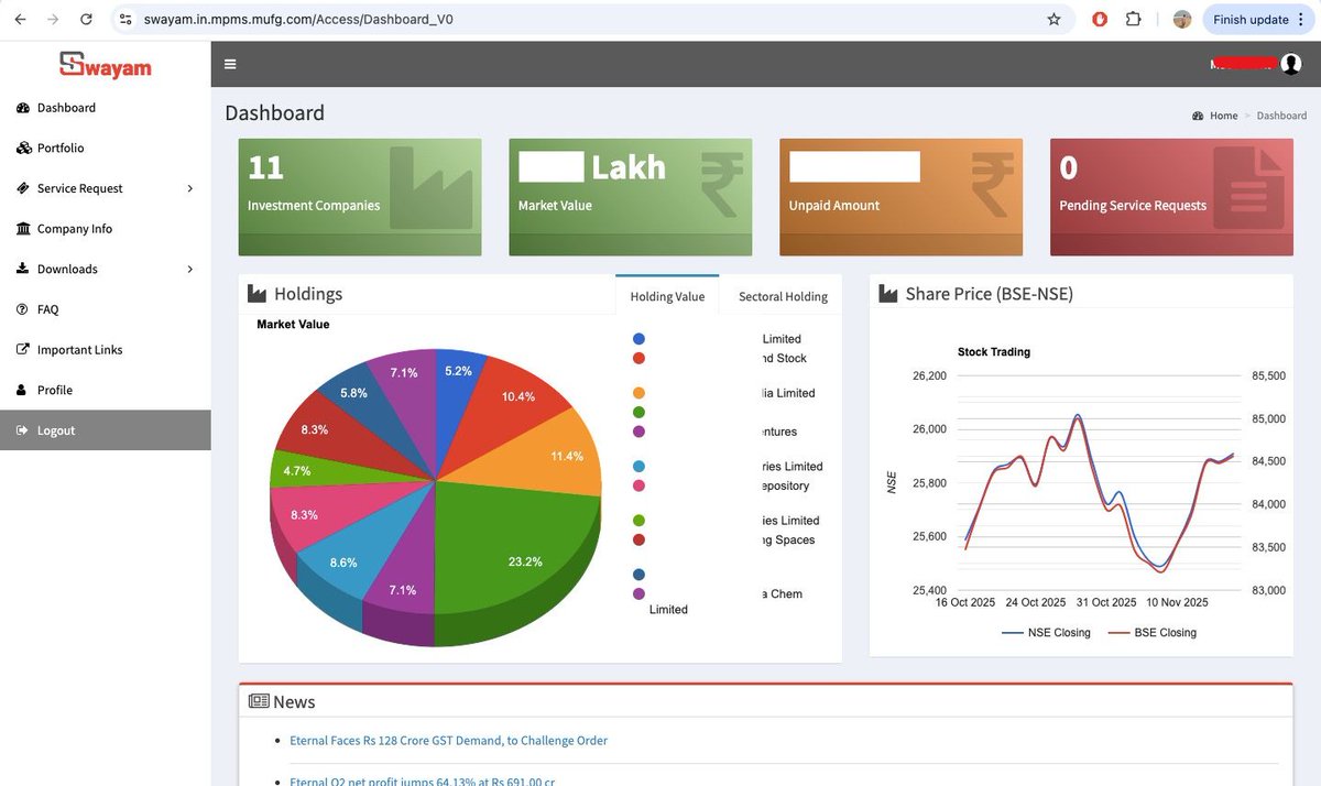 Jay_Matoliya's tweet image. 🚨 Hidden Money Alert!

Just logged into MUFG’s SWAYAM Portal and found unpaid dividends linked to my PAN - all because an old physical dividend warrant was never deposited.

Claimed it online in minutes. 🔥

Most investors don’t even know this portal exists.

Why you should…