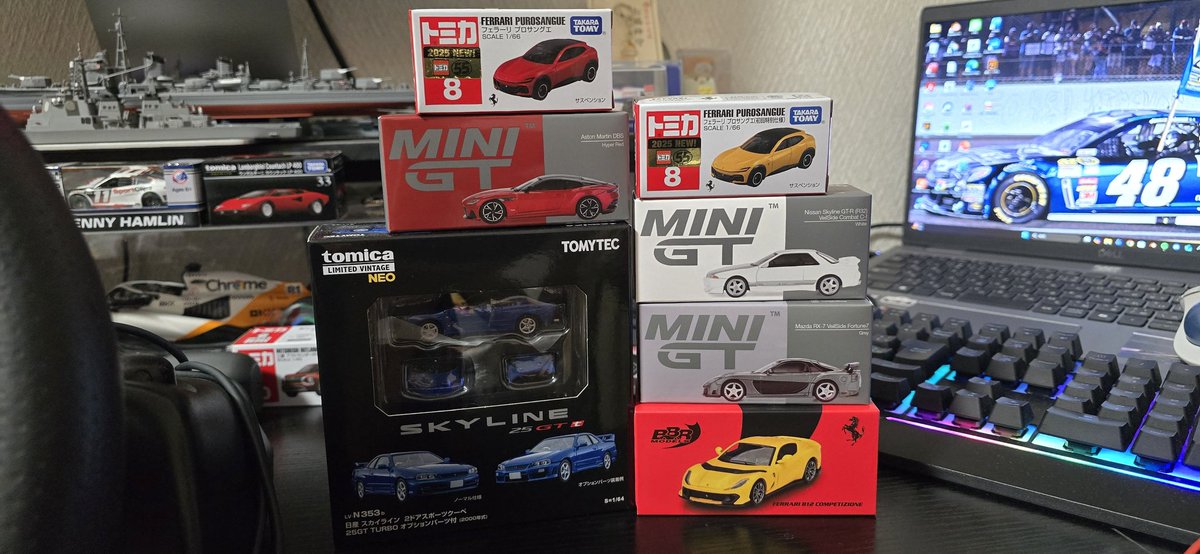 1日作業出来ない日だったので最近買ったミニカー質を眺めるなどしていた