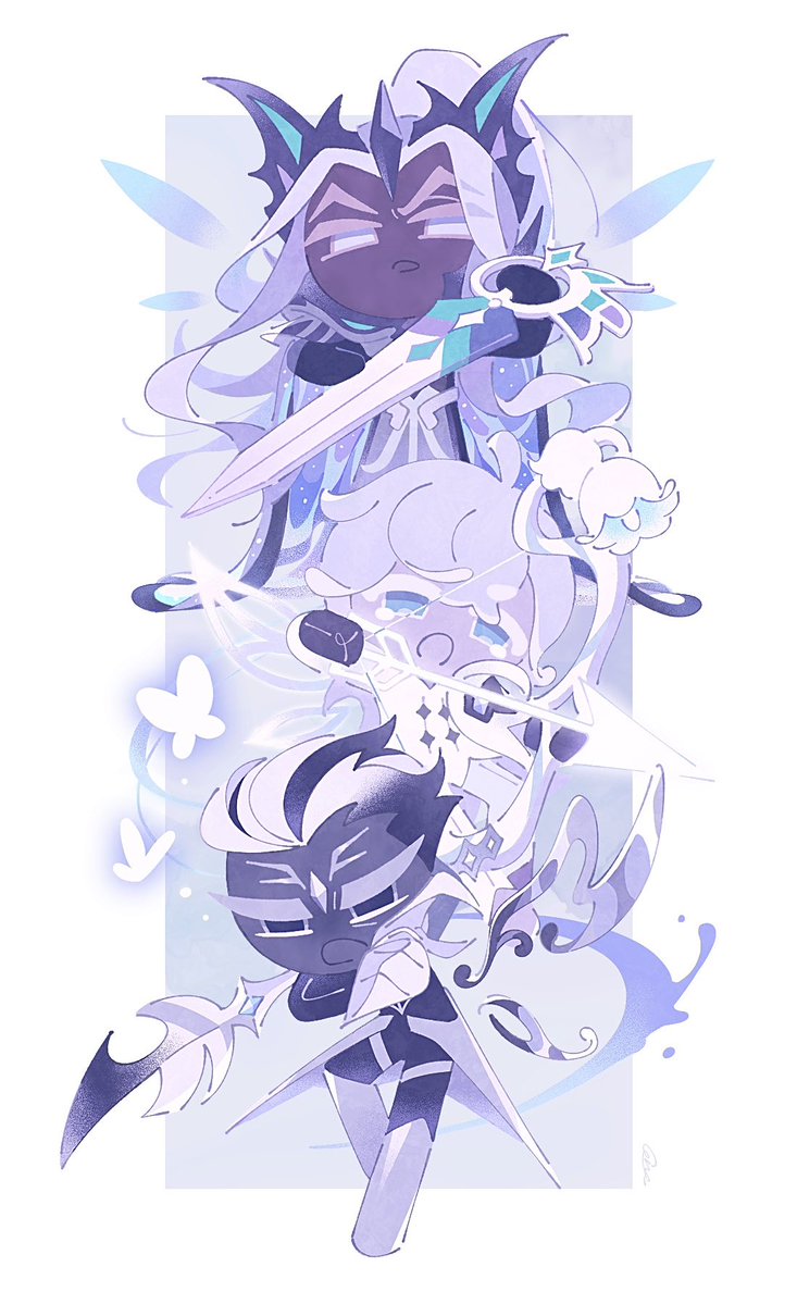 🦋🏹🥄
#elderfaeriecookie
#silverbellcookie
#mercurialknightcookie