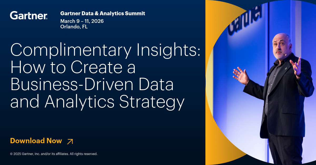 GovEventsGroup's tweet image. 📊 Data and analytics shouldn’t just inform decisions—they should drive measurable results.
Discover how to align D&amp;amp;A and AI initiatives with real business outcomes in Gartner’s latest insight.

👉 Download now: ow.ly/aNiT50Xq6Ph 

#DataStrategy #AI #GovTech