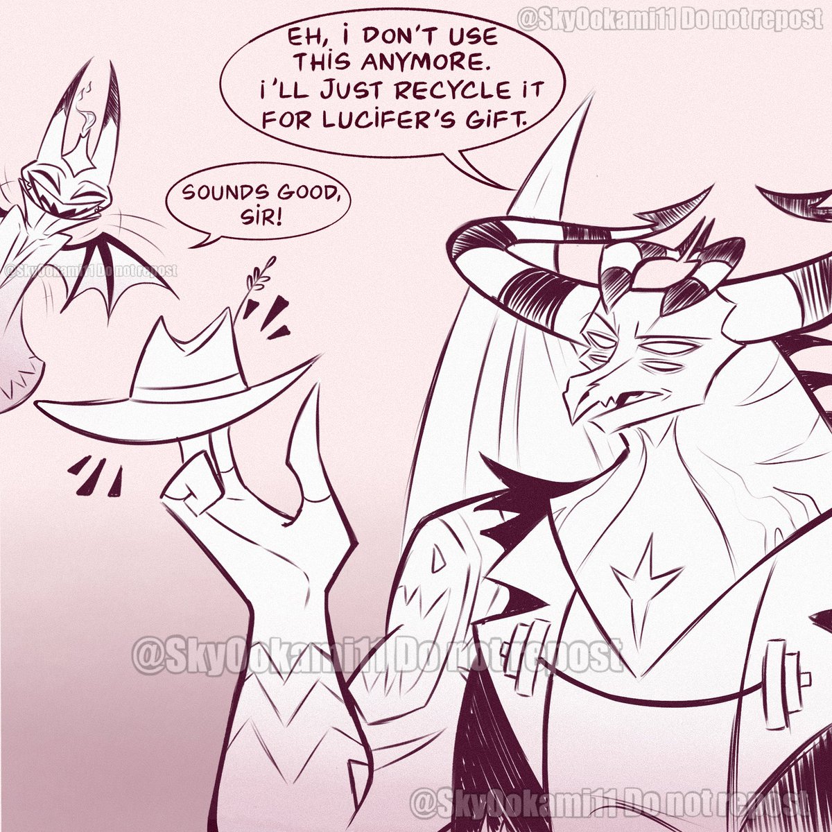 SkyOokami11art's tweet image. Some silly scribbles about some silly headcanons, cause when I saw those gifts I lost it. 😅🥰

#HelluvaBoss #HazbinHotel #hazbinhotelseason2 #HazbinHotelFanart #HelluvaBossFanart