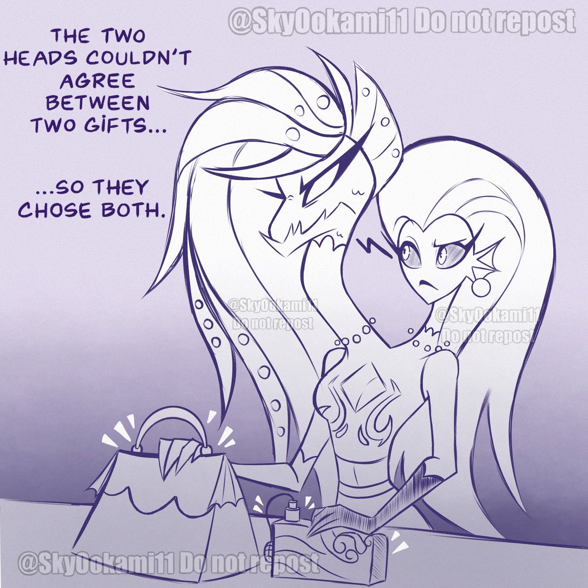 SkyOokami11art's tweet image. Some silly scribbles about some silly headcanons, cause when I saw those gifts I lost it. 😅🥰

#HelluvaBoss #HazbinHotel #hazbinhotelseason2 #HazbinHotelFanart #HelluvaBossFanart