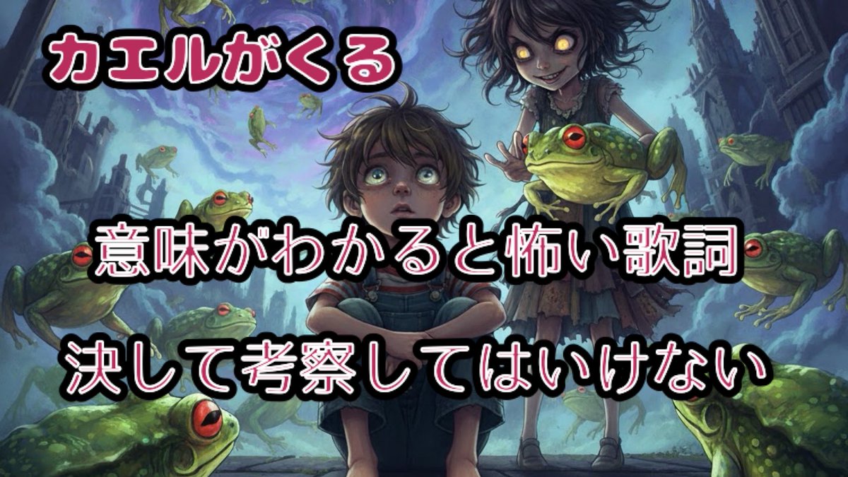 kaeruknight's tweet photo. 今宵、我が本拠地（YouTube）に投下した「奇妙な調べ」の画像を、
このX（実験場）にも投下しよう…

#意味がわかると怖い話 かもしれない…
考察してはいけない。

（※この曲の「フルバージョン」は、このポストのリプライ欄にある↓）

#カエルナイト #Kaeruknight #SunoAI #意味怖 #考察 https://t.co/rsgxugq2ix