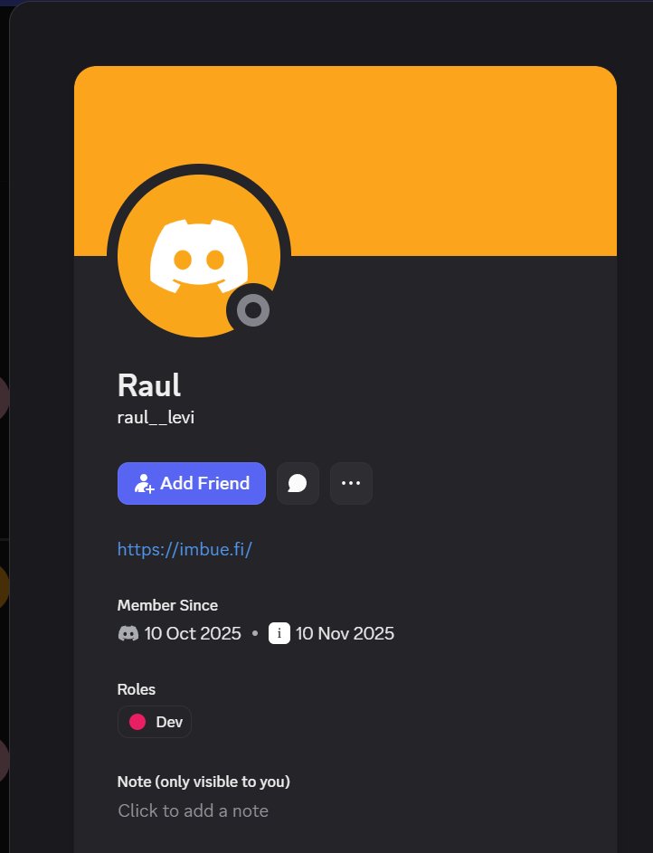 aadvark89's tweet image. how is Derivatives Monke still not in jail?

some more red flags which pretty much confirm that @imbue is most likely a scam

- website is hosted via Njalla
- dev discord account is only one month old
- tons of bots boosting the discord server to make it look legit
- sale…
