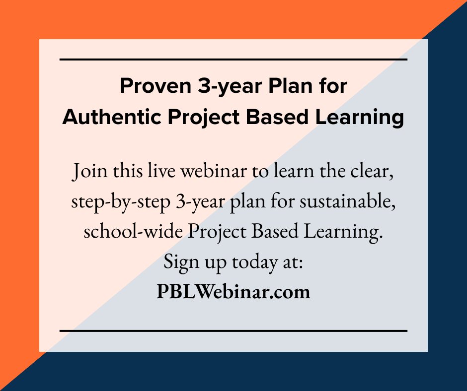 ryansteuer's tweet image. #PBL #ProjectBasedLearning
Sign up here: magnifypbl.com/pbl-webinars