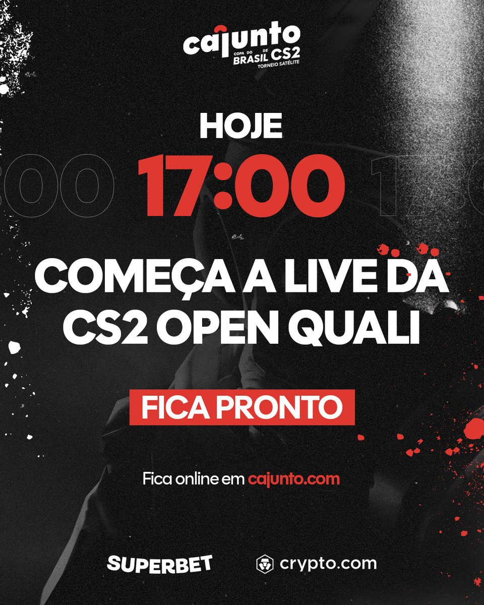 latriboneragg's tweet photo. faltam só 4 horas pra se inscrever no open qualifier da @CajuntoCom 🚨

resumo das vagas:
- 4 vagas pelo open
- 12 invites diretos

o open acontece agora neste sábado e domingo, e o evento principal tem R$135 mil de premiação 💰🔥

inscrições ➡️ https://t.co/B8SuY8csap https://t.co/bfQfbOxASx
