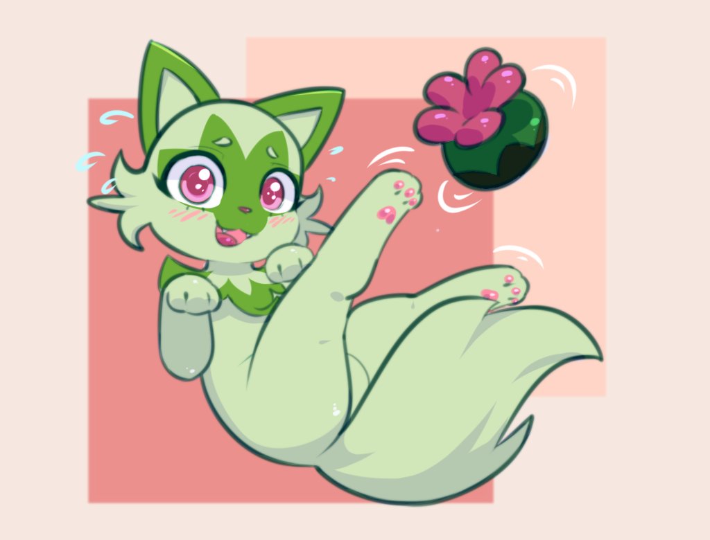 ninebuttom's tweet photo. 🐱Playing ball💚 https://t.co/wkfYMj1G3m