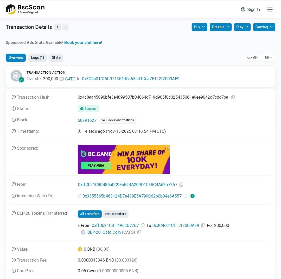 Cato Coin tweet media