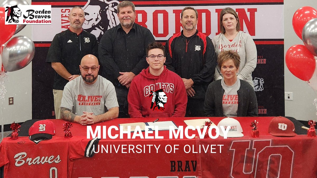 Congratulations to Michael McVoy!  Michael will be continuing his athletic and academic careers at the University of Olivet!
Go Braves!
Go Comets!
<a href="/CoachStotts/">BHS Baseball</a>
<a href="/joshcookNT/">Josh Cook</a>