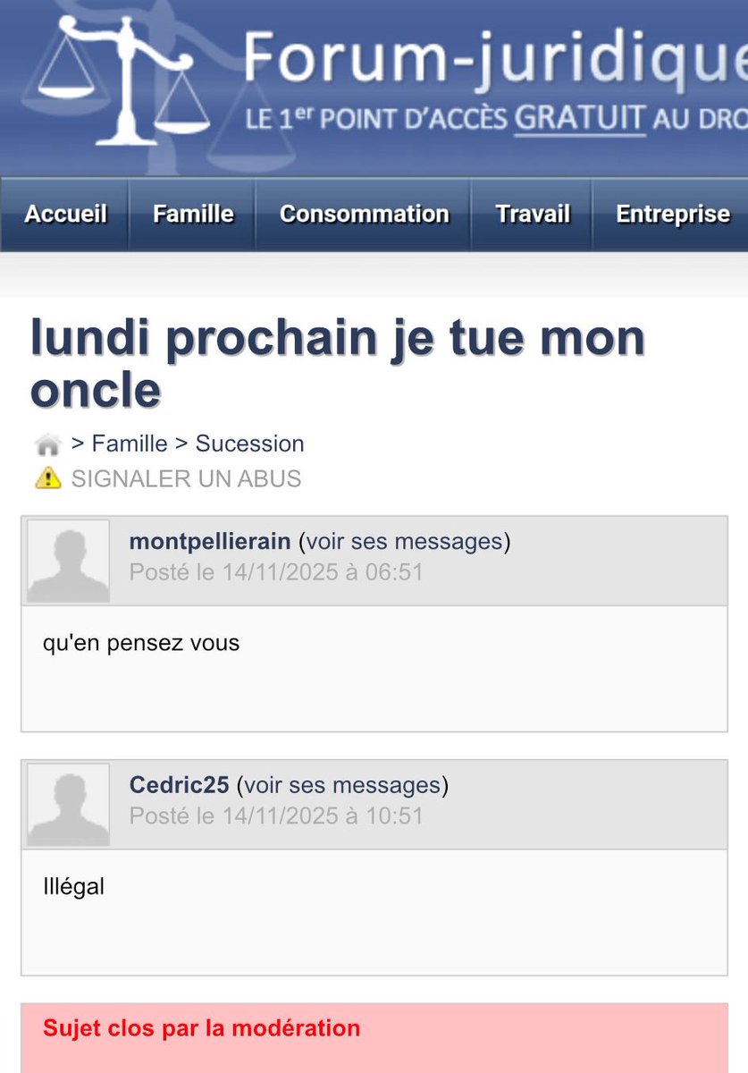 Je m’adresse aux spécialistes juridiques, est-ce que Cedric25 a raison ?