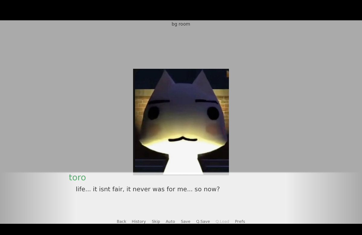 Itz_Melamelanie's tweet image. im learning how to code and I hs made a game where toro inoue ominously approached you and started talking to u like a gang member

#toroinoue #visualnovel #beginnercoder