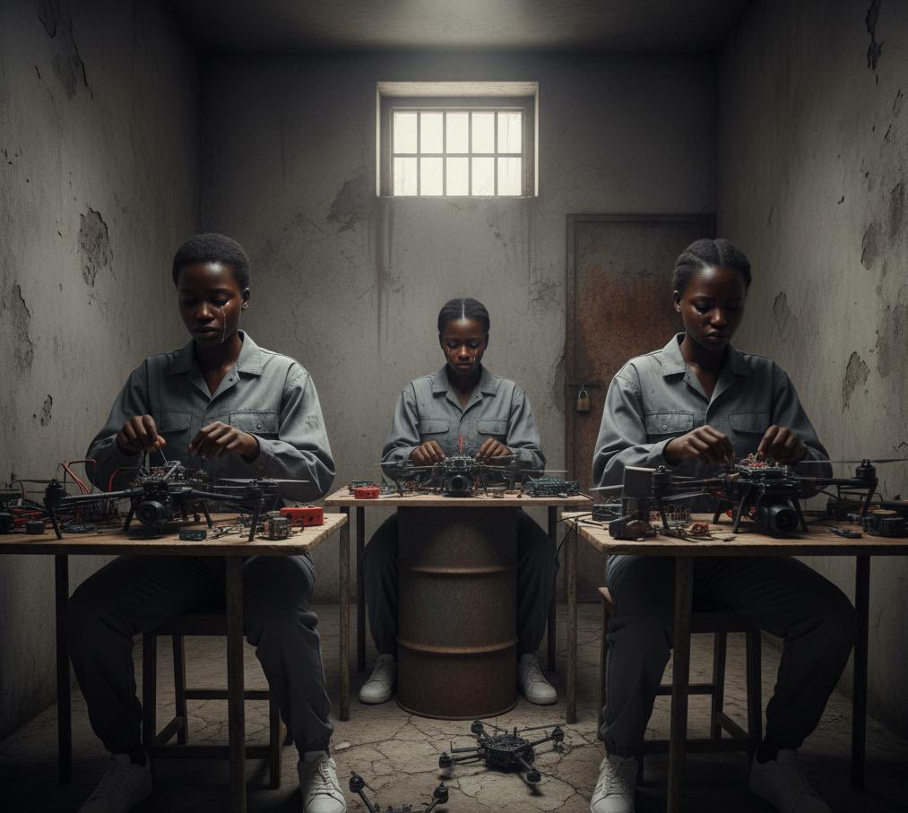 FatmataKam86119's tweet image. Young African girls were promised “education”…
but ended up assembling drones in dark, unsafe conditions. 💔
This is exploitation — not opportunity.
We must speak out. ✊🏾
#AlabugaStop #ProtectAfrica